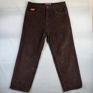 Empyre Corduroy Pants Mens 36 (38x30) Brown Loose Fit Skater Streetwear Baggy